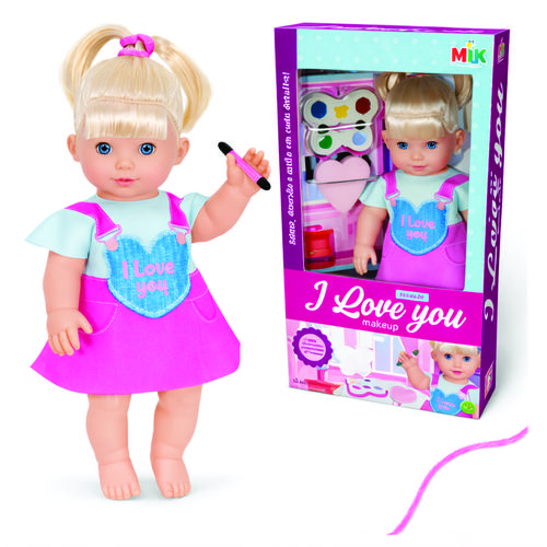 BONECA COLECAO I LOVE YOU MAKEUP 834