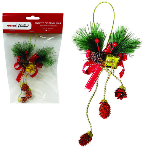 ENFEITE DE PENDURAR LACO/PINHAS WF1324