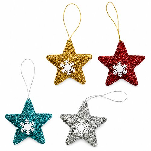 PENDENTE ESTRELA/NEVE C/2 6CM WF9884