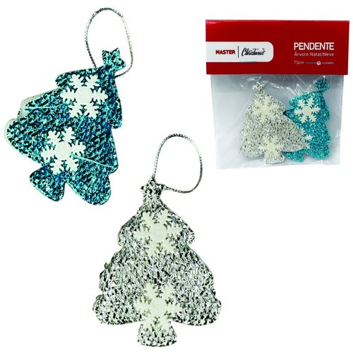 PENDENTE ARVORE NATAL C/2 7,5CM WF9885