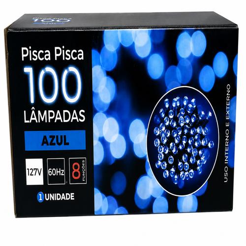 PISCA-PISCA 100LAMP.110V LED AZ FIO TRAN