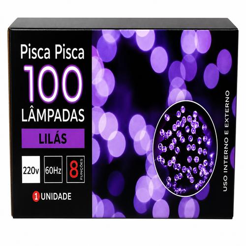PISCA-PISCA 100LAMP.110V LED LILAS FIO T