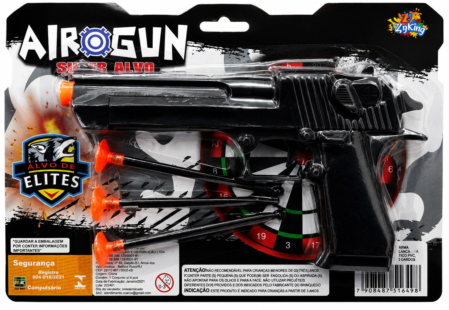 BRU TK-AB5066 BRINQUEDO PISTOLA LAN