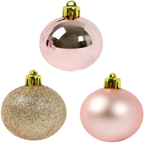 TUBO C/12 BOLA NATAL ROSE 03CM 2504410-1
