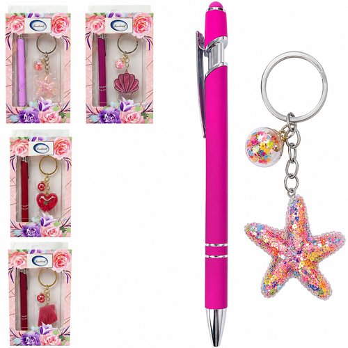 KIT CANETA ESFE. METAL+CHAVEIRO HE72205