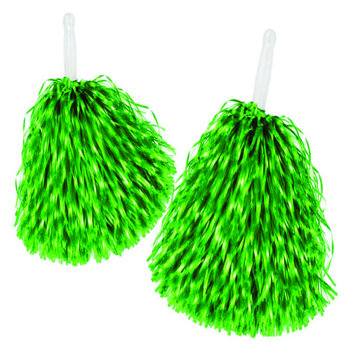 POM POM  METALIZADO VERDE C/12