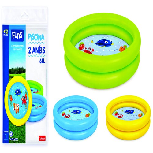 PISCINA INFANTIL C/ 2 ANEIS 61L WS50229