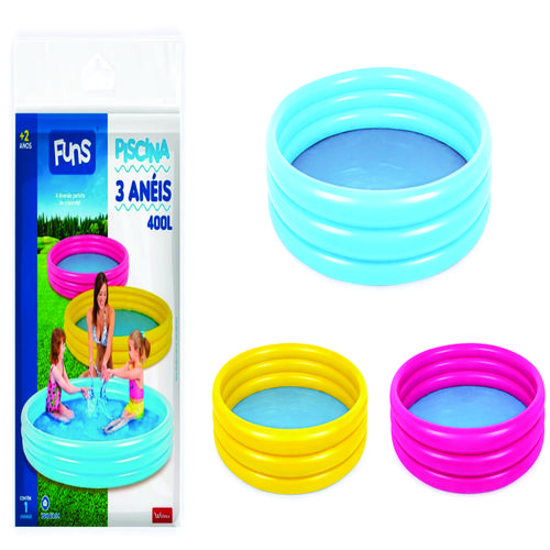PISCINA INFANTIL COM 3 ANEIS INFLAVEIS K