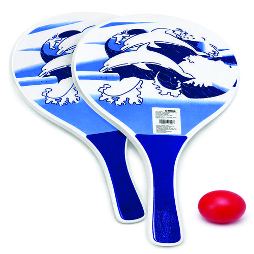 KIT 2 RAQUETES BEACH TENIS+1 BOLA  33X19